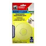 Transparentná obojstranná páska NANO CLEAR 19mm x 2,5m - BLISTR - POSLEDNÉ KUSY