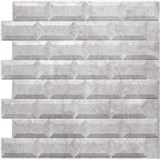 Obkladové panely 3D PVC rozmer 595 x 560 mm, hrúbka 0,6mm, METRO 3D SILVER - POSLEDNÉ