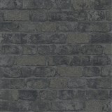 Vliesové tapety na stenu Brique 3D tehly čierne s výraznou plastickou štruktúrou - POSLEDNÉ KUSY