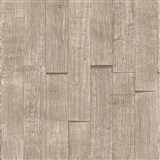 Vliesové tapety IMPOL Wood and Stone 2 3D drevený obklad svetlo hnedý