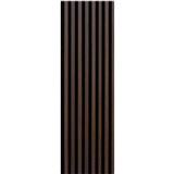 Dekoračné panely dub tmavý 3D lamely na filcovom podklade 270 x 40 cm
