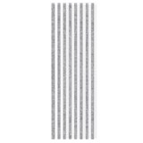 Dekoračné panely biele 3D lamely na sivom filcovom podklade 270 x 40 cm