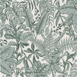 Vliesové tapety na stenu Daniel Hechter 6 tropical zelené listy na bielom podklade