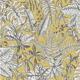 Vliesové tapety na stenu Daniel Hechter 6 tropical listy na žltom podklade