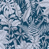 Vliesové tapety na stenu IMPOL Daniel Hechter 6 tropical listy na modrom podklade