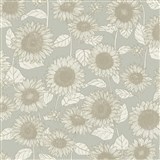 Vliesové tapety na stenu New Life slnečnice na sivom podklade - POSLEDNÉ KUSY