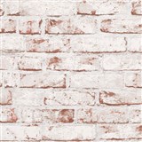 Vliesové tapety na stenu Wood'n Stone tehla červená s bielym náterom