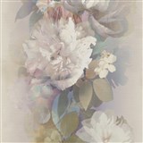 Vliesové tapety na stenu Aurora popínavé kvety farebné na ružovo-béžovom podklade