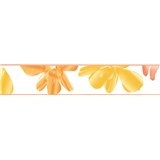Samolepiace bordúry kvetinky oranžovo-žlté 5 m x 5,8 cm
