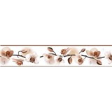 Samolepiaca bordúra kvety orchideí hnedé 5 m x 5,8 cm