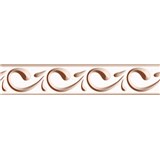 Samolepiaca bordúra ornamenty hnedé 5 m x 5,8 cm