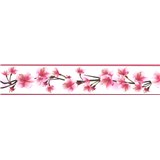 Samolepiaca bordúra čerešňové kvety ružové 5 m x 5,8 cm
