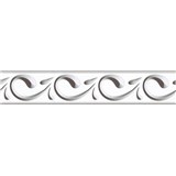 Samolepiaca bordúra ornamenty sivé 5 m x 8,3 cm