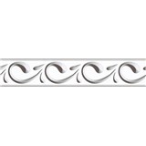 Samolepiaca bordúra ornamenty sivé 5 m x 8,3 cm