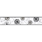 Samolepiaca bordúra púpavy sivo-čierné 5 m x 5,8 cm