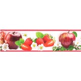 Samolepiace bordúry ovocie červené 5 m x 8,3 cm