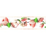 Samolepiace bordúry vetvičky s kvetmi ružové 5 m x 8,3 cm