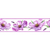 Samolepiace bordúry kvety fialové 5 m x 8,3 cm