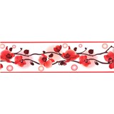 Samolepiace bordúry orchidea červená 5 m x 8,3 cm - POSLEDNÉ KUSY