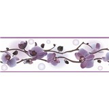 Samolepiaca bordúra orchidea svetlo fialová 5 m x 8,3 cm - POSLEDNÉ KUSY