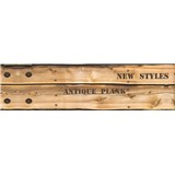 Samolepiaca bordúra drevo hnedé s nápismi 8,3 cm x 5 m