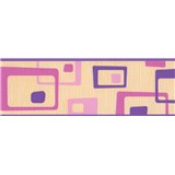 Samolepiaca bordúra abstrakt ružovo-fialový 5 m x 6,9 cm