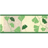 Samolepiace bordúry ginkgo listy zelené 5 m x 6,9 cm - POSLEDNÉ KUSY