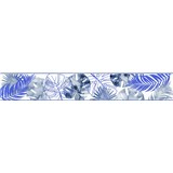 Samolepiace bordúry na stenu mostera a palmové listy modré 5 m x 8,3 cm