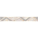 Samolepiace bordúry na stenu Art-Deco mramor sivo-oranžový 5 m x 5,8 cm