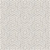 Vliesové tapety IMPOL City Glam geometrický vzor béžový so zlatými metalickými odleskami