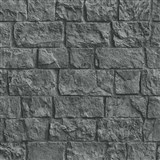 Vliesové tapety na stenu IMPOL obkladový kameň čierny