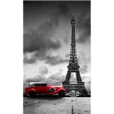 Vliesové fototapety retro auto v Paríži rozmer 150 cm x 250 cm