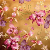 Samolepiace tapety ružová orchidea zlatá - 45 cm x 5 m