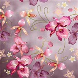 Samolepiace tapety ružová orchidea ružovozlatá - 45 cm x 5 m