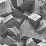 Vliesové tapety na stenu Hexagone 3D kocky sivé