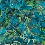 Vliesové tapety na stenu IMPOL Jungle Fever - listy zeleno-tyrkysové
