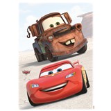 Samolepky na stenu Disney Cars Mc Queen a Burák priatelia rozmer 50 cm x 70 cm