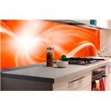 Samolepiace tapety za kuchynskú linku abstrakt oranžový rozmer 180 cm x 60 cm