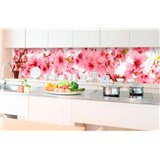 Samolepiace tapety za kuchynskú linku jabloňové kvety rozmer 350 cm x 60 cm