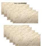 Samolepiace PVC 3D panely rozmer 60 x 30 cm, mramor béžový matný 1,8m2 AKCIA 5+5 ks ZDARMA