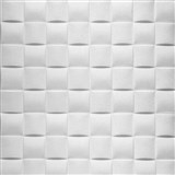 Samolepiace penové 3D panely rozmer 69,5 x 69,5 cm, 3D plaid biely - POSLEDNÉ KUSY