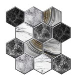 Samolepiace PVC 3D panely rozmer 30 x 30 cm, sivé hexagony
