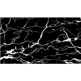Samolepiace PVC 3D panely rozmer 60 x 30 cm, Marble čierno-biely