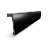 Dekoračná garnižová záclonová lišta - čierna LK100 200 x 4 x 10 cm