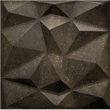 Stropné panely 3D XPS DIAMANT beton čierno-zlatý rozmer 50 x 50 cm