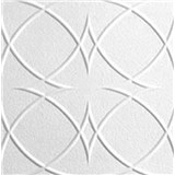 Stropné panely 3D XPS SATURN S biely rozmer 50 x 50 cm