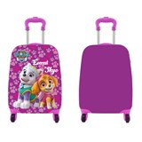 Detský kufor vysoký na kolieskach Labková patrola - ružový (Paw Patrol)