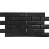 Obkladové panely 3D PVC rozmer 966 x 484 mm obklad čierny lesklý