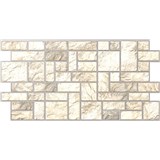 Obkladové panely 3D PVC rozmer 986 x 496 mm, bridlica krémová so sivou špárou - POSLEDNÉ KUSY