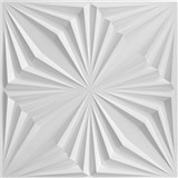 Obkladové panely 3D PVC BRILLANT biely rozmer 500 x 500 mm, hrúbka 1 mm,